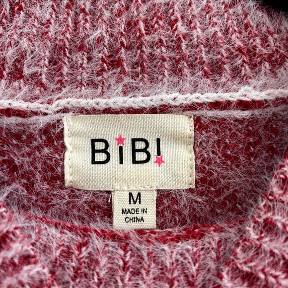 BiBi Red and White Snowflake Sweater - Picture 6 of 6